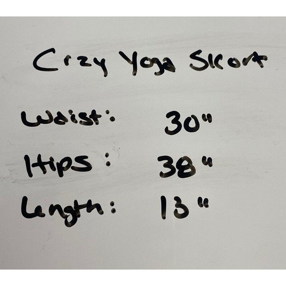 Crazy Yoga Skirt Skort Black Tennis Prep Built in Shorts Stretch Womens Large - Picture 9 of 9